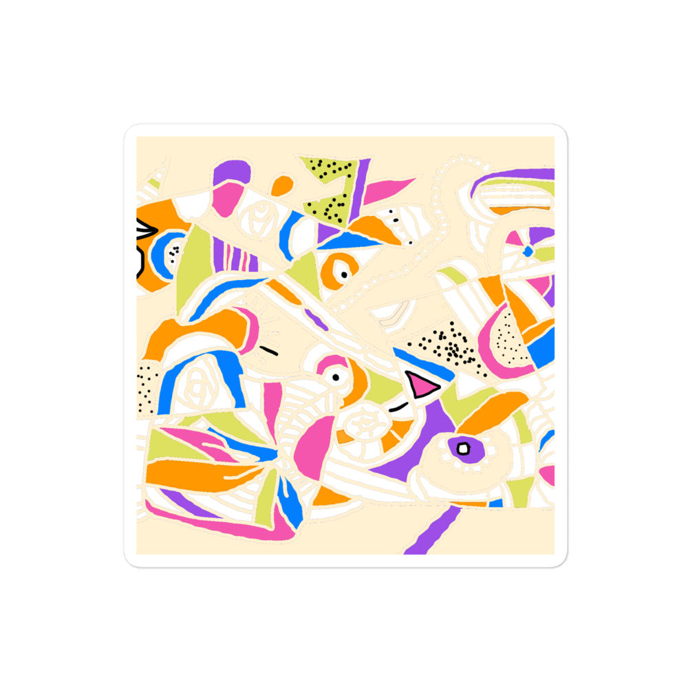 Muted Whimsical Design Sticker