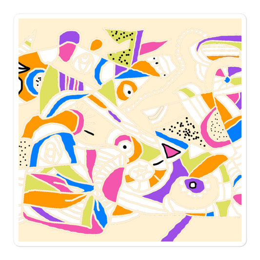 Muted Whimsical Design Sticker