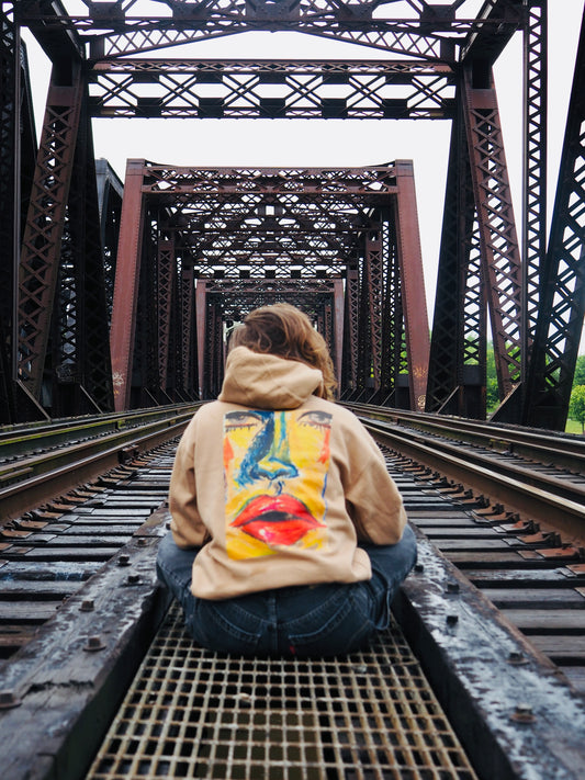 Male Abstract Face Hoodie